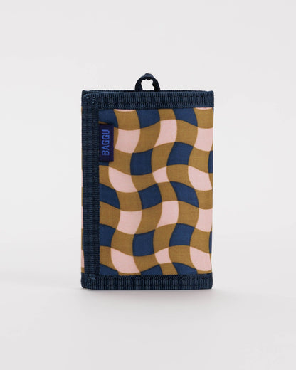 Wavy Gingham Peach Portefeuille