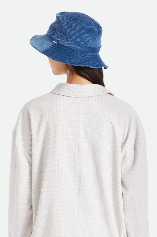Petra Joe Bleu - Bucket Hat en velours côtelé 100 % coton