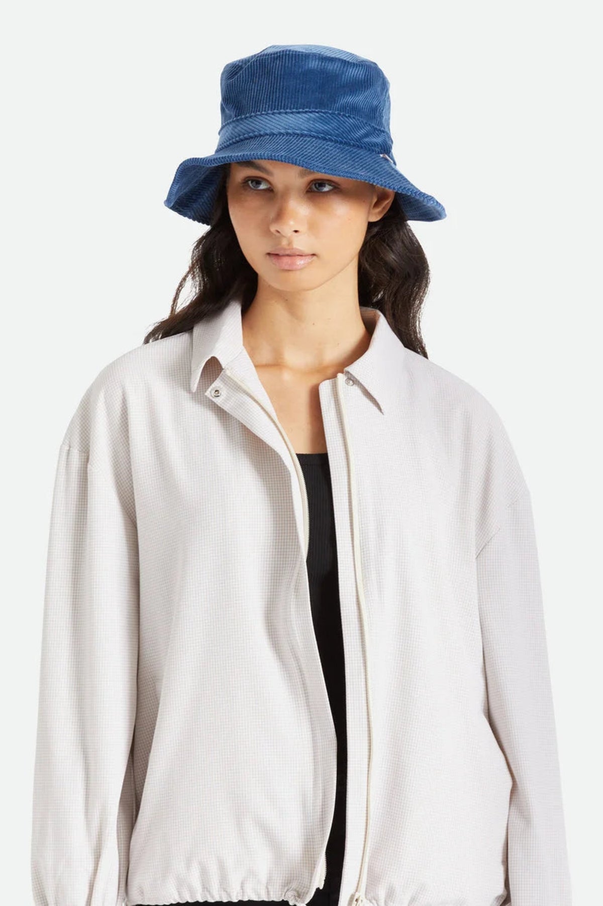 Petra Joe Bleu - Bucket Hat en velours côtelé 100 % coton
