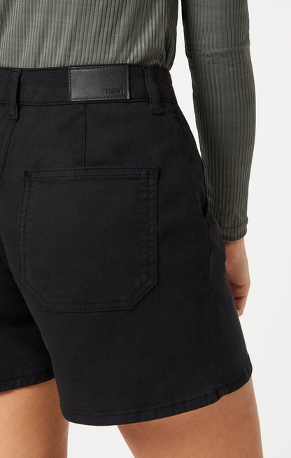 Kylie Short Noir Taille Haute à Coupe Minimaliste