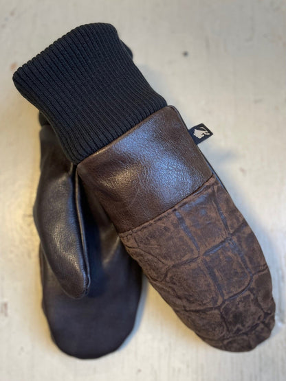 Mitaines en cuir recyclé