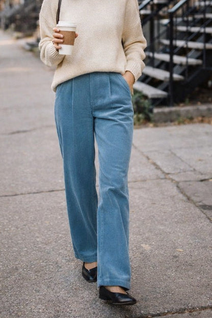 Lola Bleu - Pantalon velours côtelé