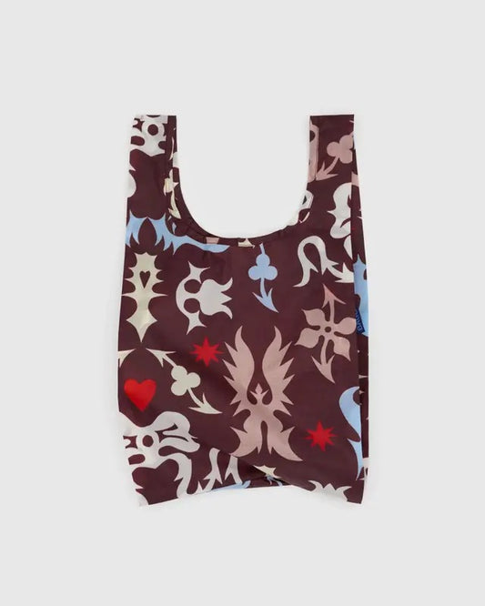 Mini sac réutilisable ouvert, avec imprimé de symboles Western stylisés