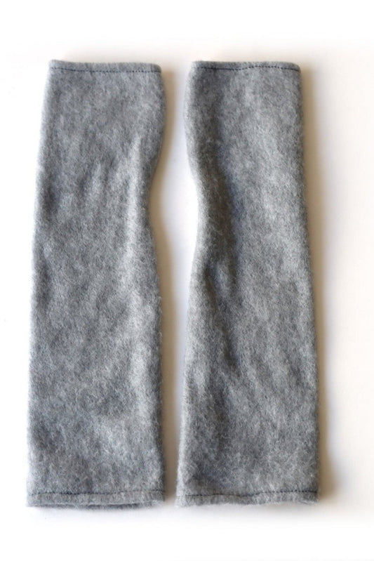 mitaines-sans-doigts-gris-clair – Mitaines sans doigts en molleton gris clair