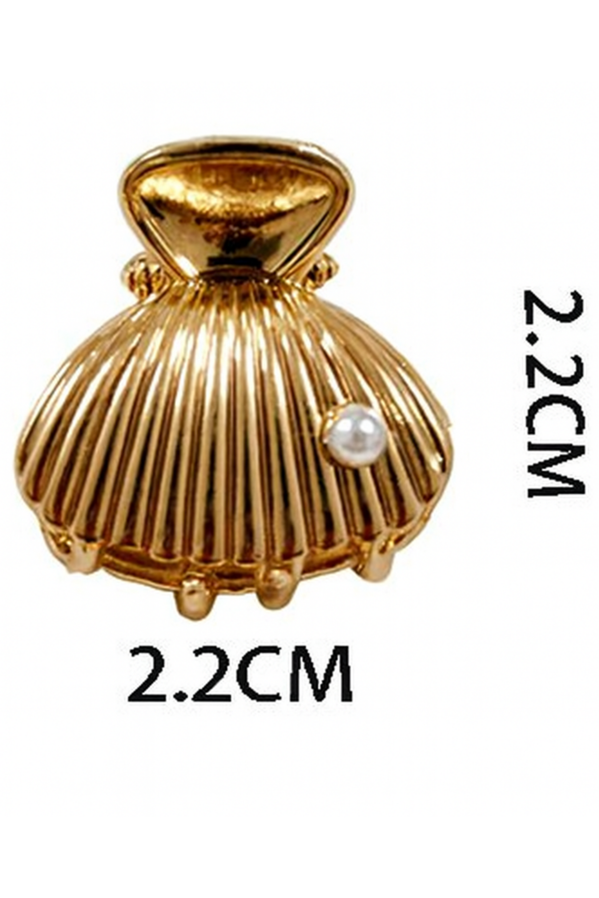 Pince cheveux bénitier dorée style bord de mer, accessoire cheveux chic et estival