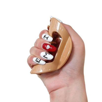 Pince à cheveux beige forme arc – maintien confortable