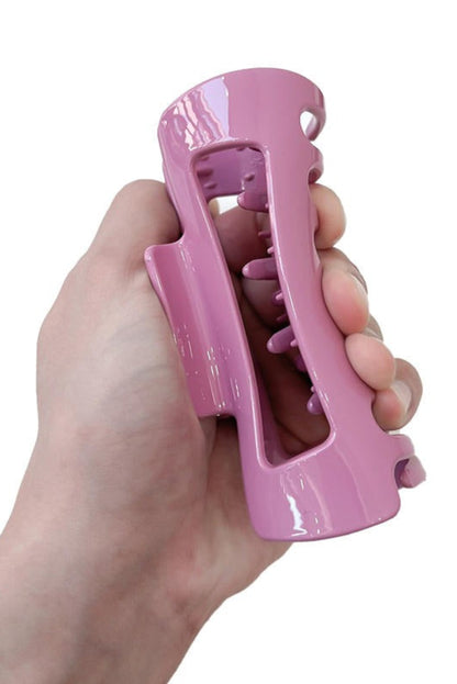 Pince à cheveux vieux rose finition brillante – ressort solide