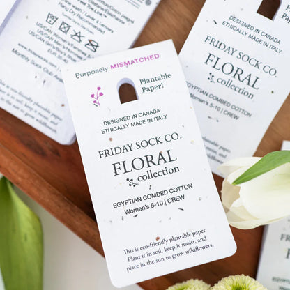 Pivoine chaussettes bleues en coton égyptien