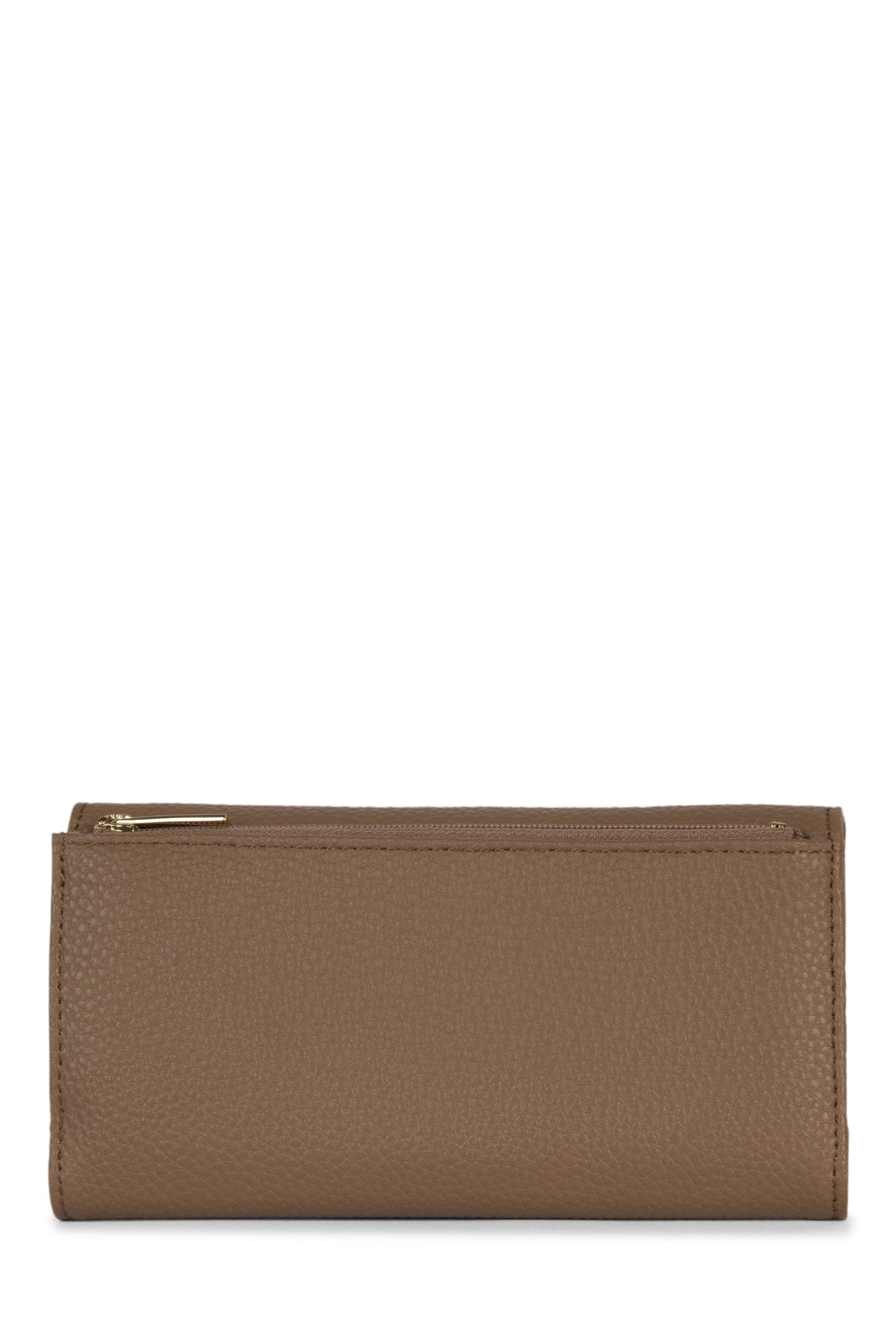 Vue arrière du portefeuille Raye caramel avec poche zippée
