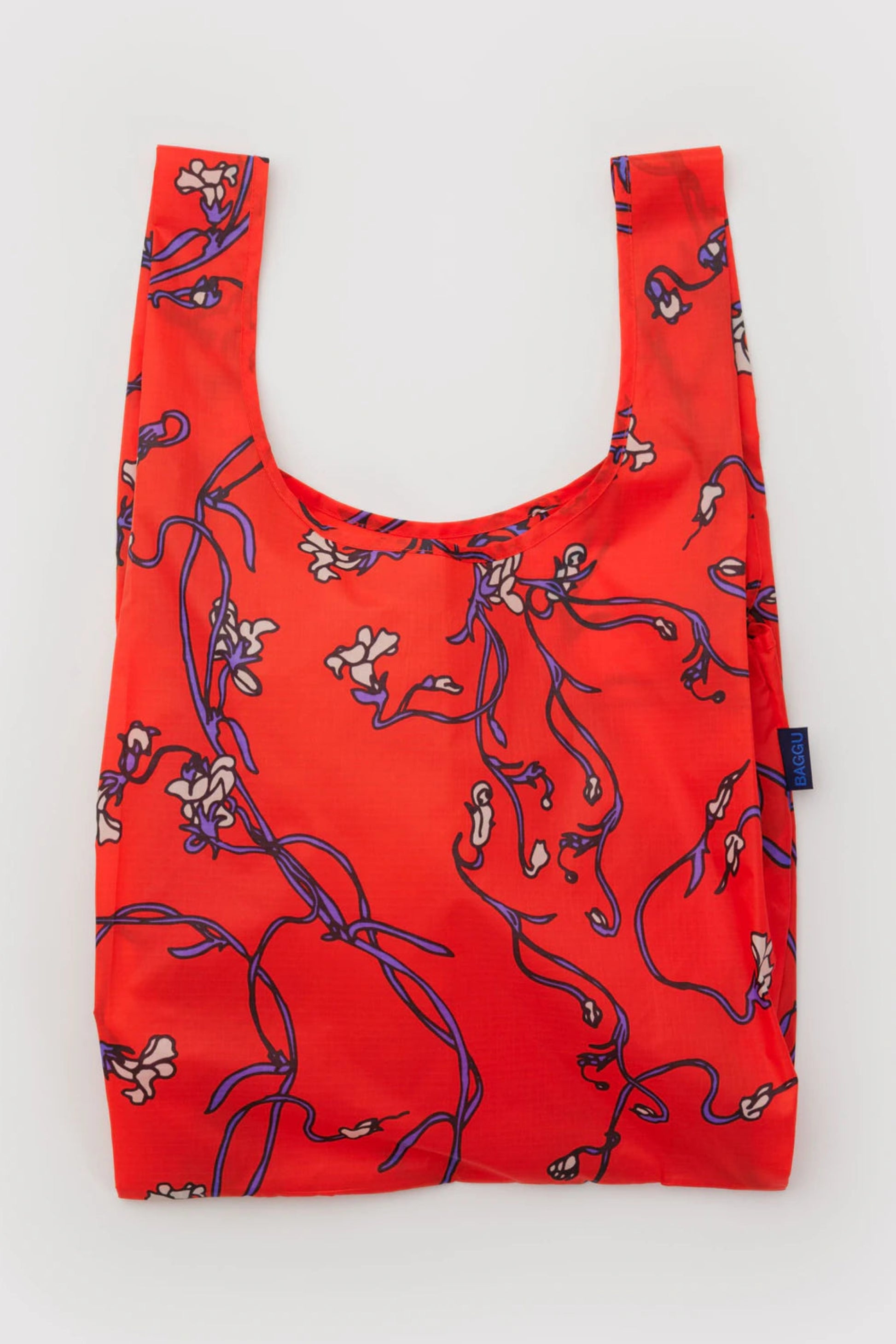 Sac réutilisable rouge Snapdragon  format standard en nylon recyclé