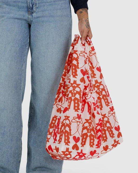 Sac réutilisable Cowgirl porté à la main – format généreux et pliable