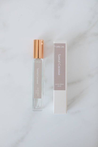 Flacon Santal Coconut avec boite blanche + format voyage pratique