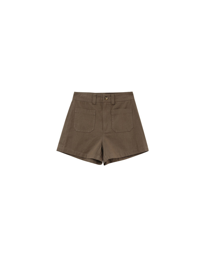 Nola Kaki - Short taille haute en coton