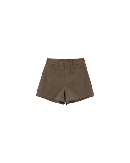 Nola Kaki - Short taille haute en coton