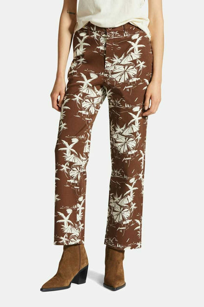 Ideale Brun - Pantalon chino imprimé vacances
