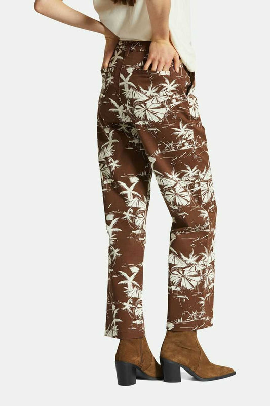 Ideale Brun - Pantalon chino imprimé vacances
