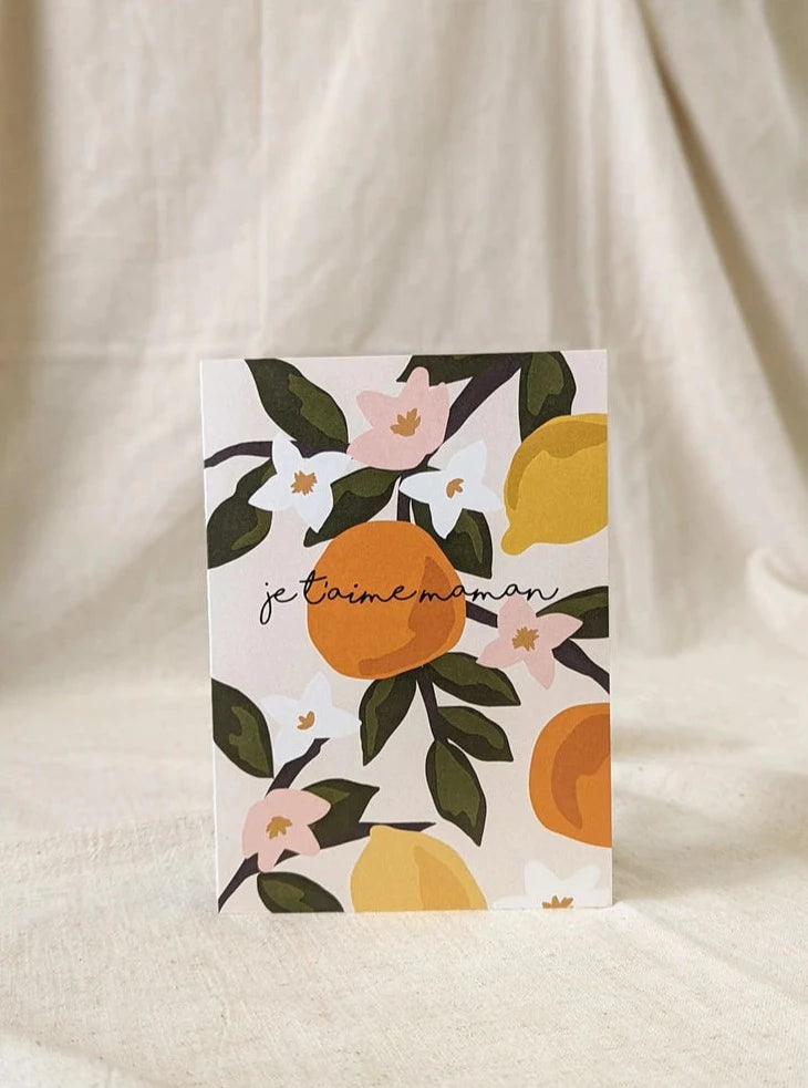 Carte de fête des mères Je t'aime maman