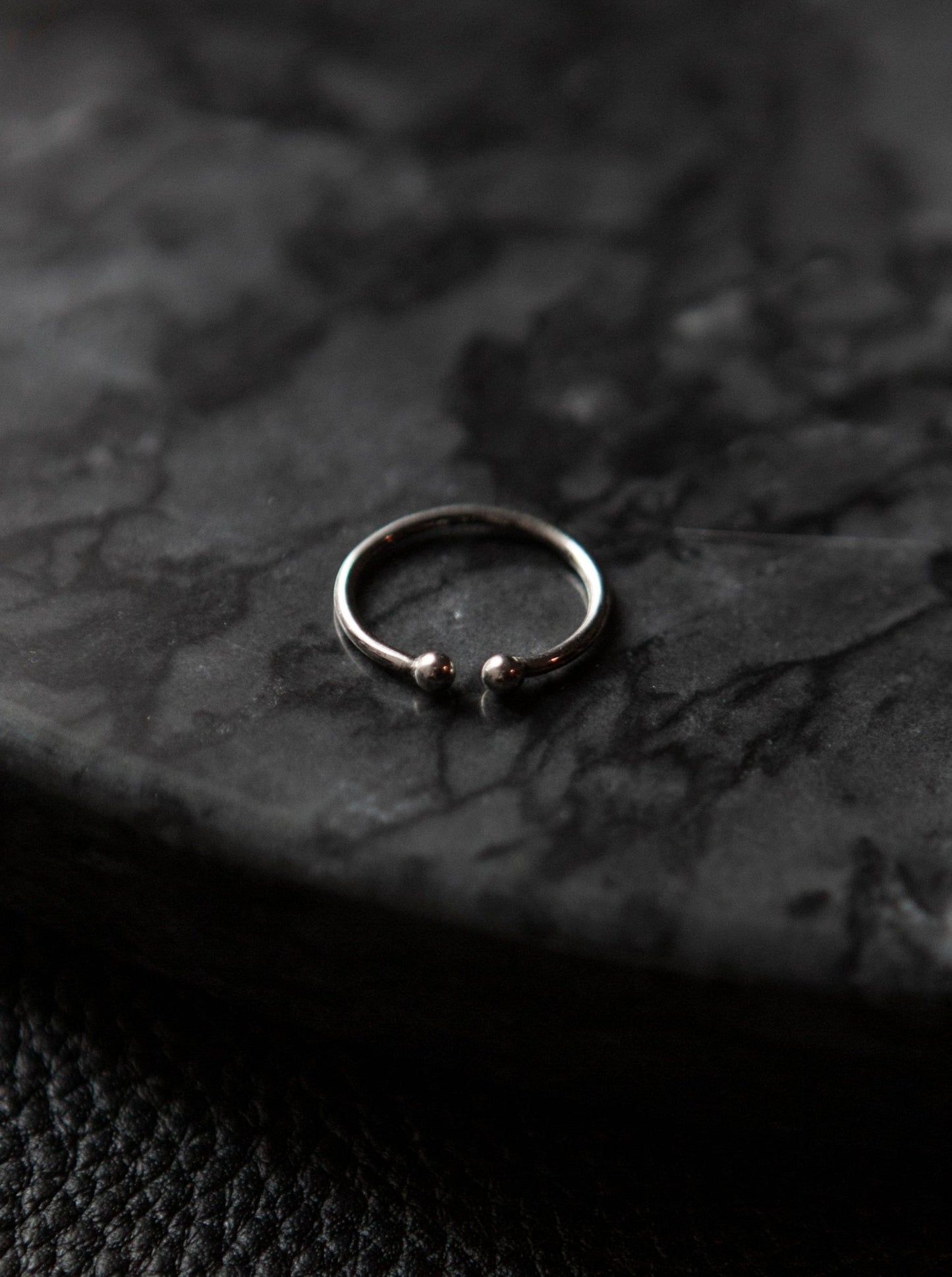 Open dots Argent Bague