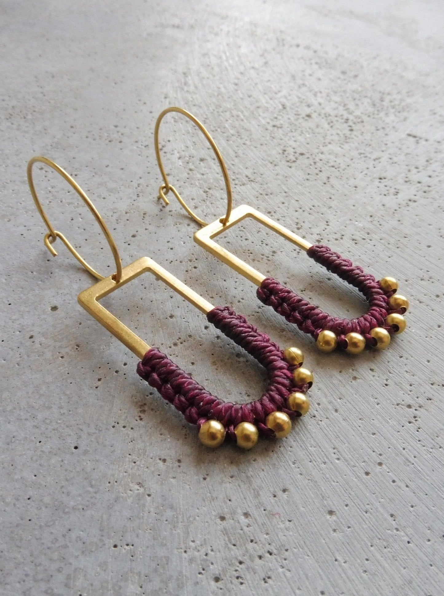 Bïa Bourgogne Boucles d’oreilles