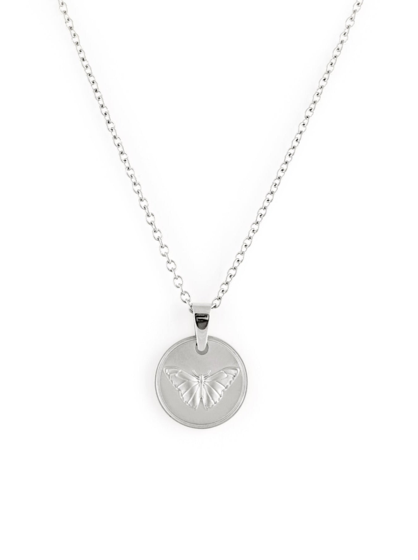 Butterfly Argent Collier